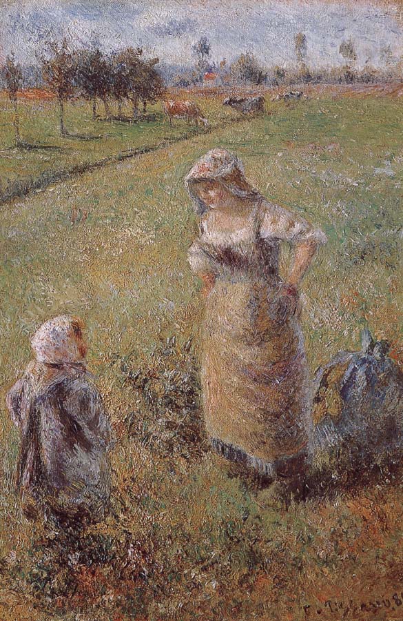 Camille Pissarro woman with children